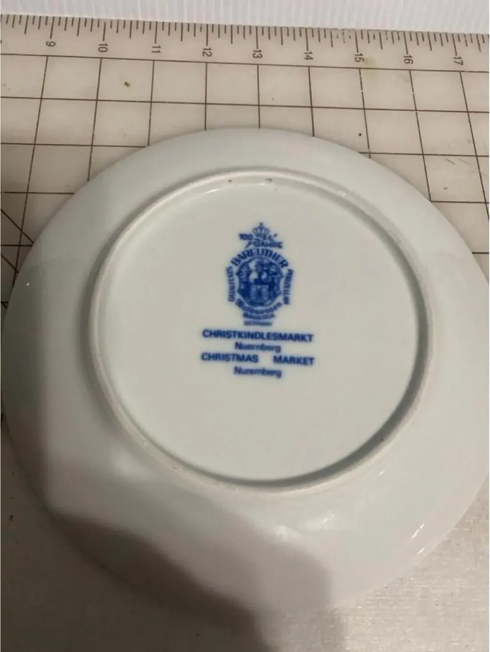 Bareuther Waldsassen Germany 1969 Christmas Market Plate 7.5